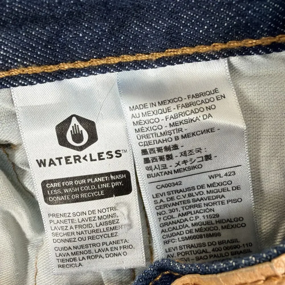 Levis 501 Jeans Men 33x34 Dark Blue Button Fly Denim Straight Leg 00501-0115